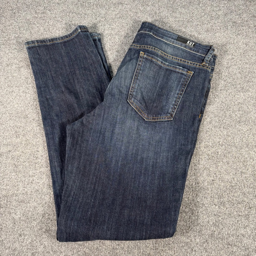 KUT from the Kloth Catherine Boyfriend Jeans Dark Wash Denim Size 14 #4300